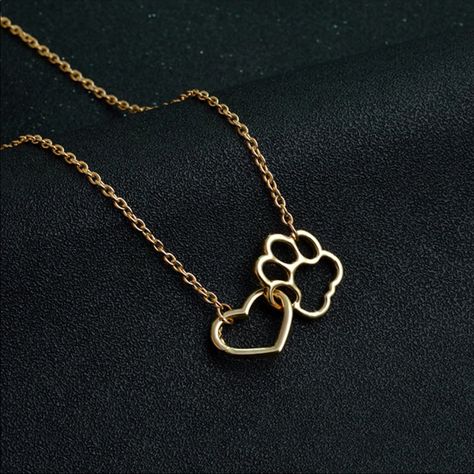 Nwt Dog Paw Print Heart Gold Tone Necklace Gold Tone Metal 3 For $30 All Items Priced $14 And Below Keyword: Great For Party Jewelry, Bridesmaid Jewelry Sets. Occasion Minimalist Simple Layering Stacking Ring Heart Cute Beautiful Amazing Crystal Ring Stone Bling Rose Gold Silver Wedding Engagement Date Late Night Ring Necklace Earring Bracelet Long Diamond Gem Stone Natural Created Pendant Love Girlfriend Christmas Birthday Wise Teacher Teen Girl Mother Therian Ideas, Unique Wedding Earrings, Paw Bracelet, Paw Print Bracelet, Paw Heart, Paw Print Necklace, Animal Earrings, Pet Necklace, Dog Paw