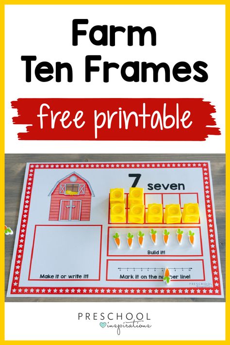 Farm Math Preschool, Farm Math Activities, September Preschool Themes, Farm Unit Kindergarten, Farm Theme Preschool Activities, Farm Kindergarten, Counting Activities Kindergarten, Farm Math, Preschool Farm