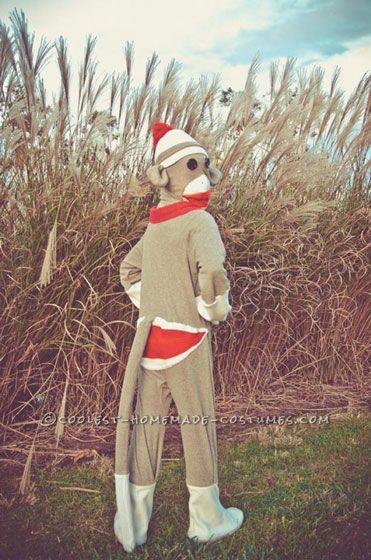 Coolest Homemade Sock Monkey Costume Sock Monkey Costume, Monkey Costume, Monkey Costumes, Homemade Costume, Sock Monkeys, Homemade Costumes, Diy Costume, Seam Ripper, Sock Monkey