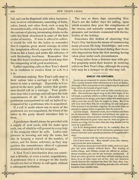 old book page, vintage paper graphics, New Years calls, Victorian social etiquette, junk journal printable, black and white clip art Newspaper For Journal, Social Etiquette, Papel Vintage, Etiquette Vintage, Free Vintage Printables, Vintage Stationery, Old Design, Vintage Newspaper, Journal Vintage