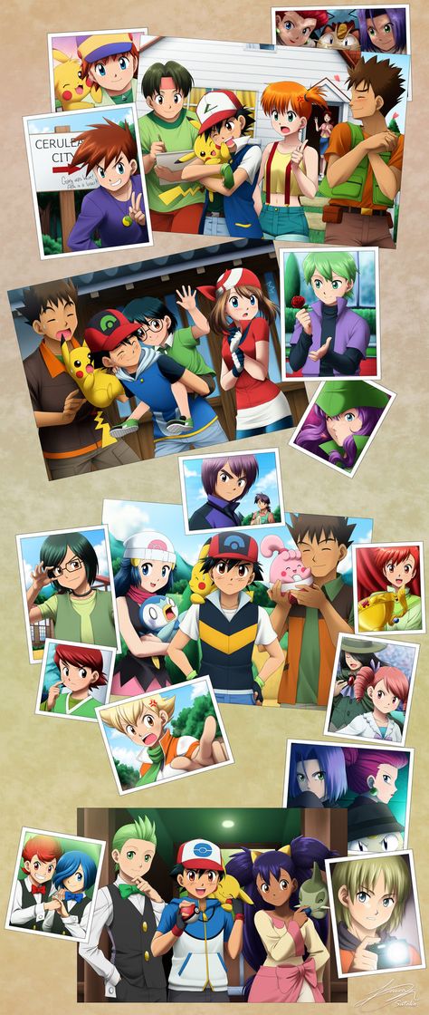 Through the years... Ash And Dawn Fanart, Pokemon Paul X Ash, Pokemon Ash And Friends, May And Drew Fanart Pokemon, May X Drew Pokemon, Pokemon May And Drew, Pokemon Dawn X Paul, Paul X Dawn Pokemon, Drew Pokemon Fanart