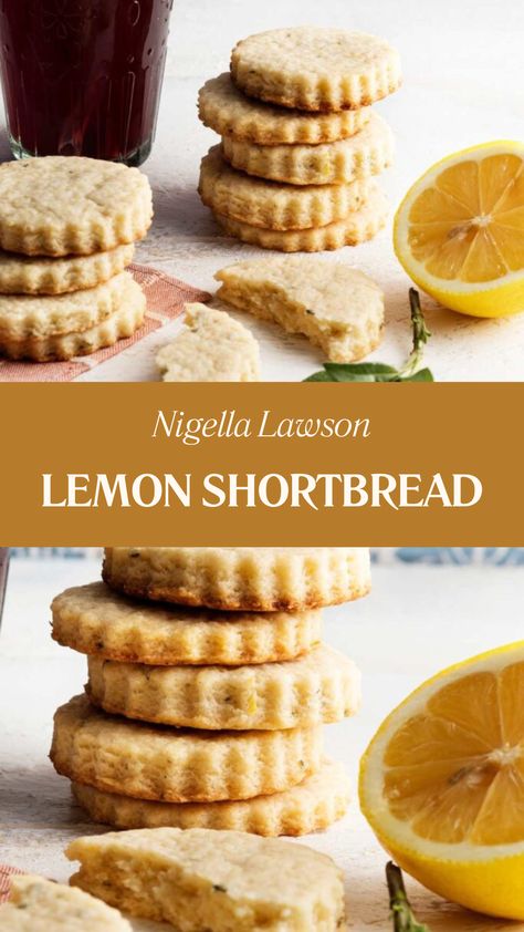 Nigella Lemon Shortbread Lemon Butter Cookies, Shortbread Recipe Easy, Nigella Lawson Recipes, Tom Kerridge, Lemon Shortbread, Shortbread Recipe, Cooking Cookies, Shortbread Recipes, Chefs Table