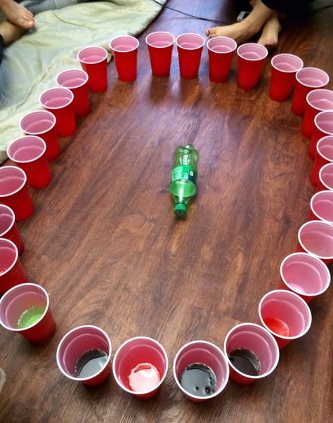 Disney Party Games, Drunk Games, Indoor Party Games, Alcohol Games, Engagement Party Games, Teen Party Games, Fun Drinking Games, Drinking Games For Parties, Spin The Bottle