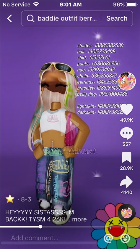 Code Outfit Roblox Girl Black, Bloxburg Outfit Codes Black People, Baddie Roblox Outfits Codes Light Skin, Berry Avenue Codes Black Girls Outfits, Bloxburg Black Girls Outfit Codes, Baddie Codes For Berry Ave Clothes, Baddie Roblox Outfits Codes Berry Ave, Berry Avenue Codes Baddie Outfits, Roblox Baddie Outfits Codes