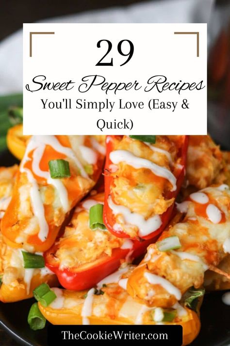 Sweet Pepper Poppers Pioneer Woman, Pioneer Woman Sweet Pepper Poppers, Sauteed Sweet Peppers, Sweet Pepper Appetizer Recipes, Sweet Peppers Appetizer, Sweet Pepper Snack Ideas, Bell Pepper Appetizer Recipes, Recipes Using Sweet Peppers, Sweet Stuffed Peppers