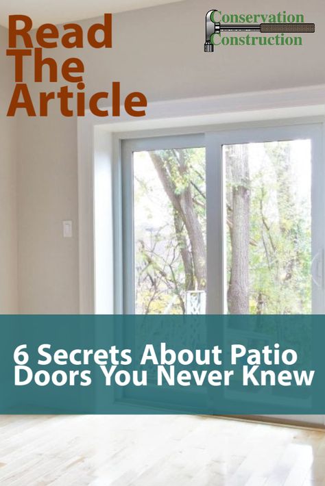 6 Secrets About Patio Doors You Never Knew. Read The Article To Learn More. Energy Efficient Patio Doors, Patio Doors Ideas, Sliding French Doors Patio, Replacement Patio Doors, Sliding Glass Doors Patio, Sliding French Doors, Glass Doors Patio, Door Replacement, French Doors Patio