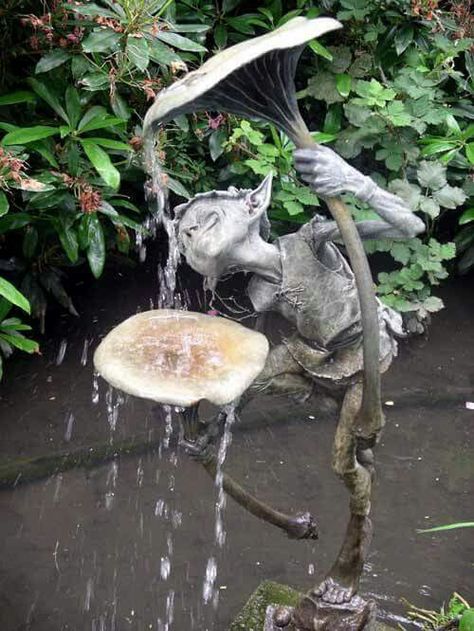 David Goode. Birdbath Garden, Garden Objects, Water Fountains Outdoor, Water Features In The Garden, Garden Pond, A Pond, Garden Fountains, Outdoor Sculpture, Garden Ornaments