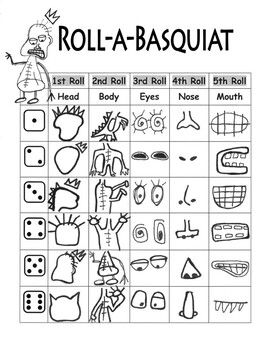 Basquiat Lessons For Kids, Jean Michel Basquiat Art Lesson, Roll A Basquiat, Basquiat Art Lesson Kids, Jean Michel Basquiat Art Lesson For Kids, Basquiat Art Project For Kids, Basquiat Art Lesson, Jean Basquiat Art, Jean Michel Basquiat Tattoo