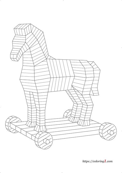 Trojan Horse Coloring Pages - 2 Free Coloring Sheets (2021) Free Kids Coloring Pages, Trojan Horse, Horse Coloring Pages, Free Coloring Sheets, Unit Study, Horse Coloring, Free Printable Coloring, Free Printable Coloring Pages, Ancient Greece