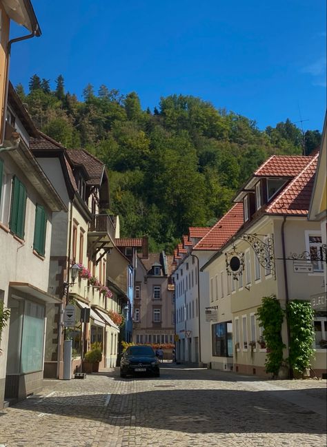 Travel, germany, black forest, german town Germany Town Aesthetic, German Town Aesthetic, Town In Forest, German Forest, Black Forest House, Forest Town, Germany Summer, German Town, Black Forest Germany