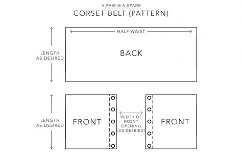 Diy Corset Belt, Corset Belt Pattern, Cinto Corset, Pola Korset, Corset Diy, Corset Belts, Diy Corset, Sewing Darts, Diy Clothes Patterns