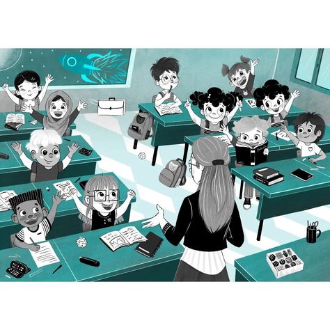 School is out again this year! We celebrate with this illustration made for Kozák Dóra Szalay Publishing. . School illustrations Class Children at school #school #schoolillustration #childrenillustration #kidlitart #kidlitart #illustration Class Illustration School, Class Illustration, School Illustration, School School, Illustrators On Instagram, Editorial Illustration, May 31, At School, Children Illustration