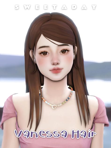 sweetaday | creating Sims4 hairstlye | Patreon Sims 4 Nails, Los Sims 4 Mods, Hair Asian, Los Sims 4, Sims 2 Hair, Sims 4 Piercings, Sims 4 Cas Mods, Sims 4 Anime, Pelo Sims