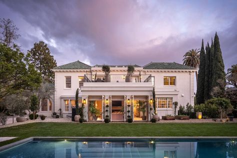 A Hidden Door Inside This $19.995 Million L.A. Home Led Its Owners to a Speakeasy Hollywood House, Reading Loft, House In Los Angeles, Door Inside, Andrea Palladio, Historic House, Mansions For Sale, Hidden Door, Sea Island