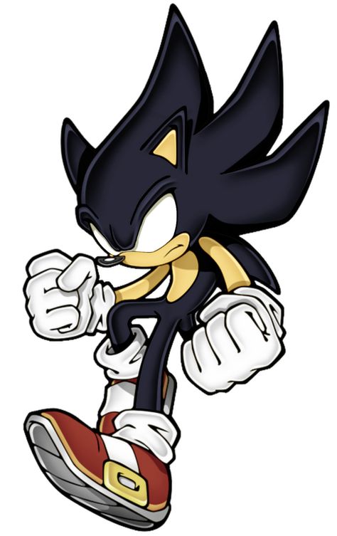 Dark Spine Sonic, Dark Sonic Fan Art, Dark Super Sonic, Sonic Forms, Black Sonic, Dark Sonic, Sonic Drawing, Sonic Underground, Sonic Shadow