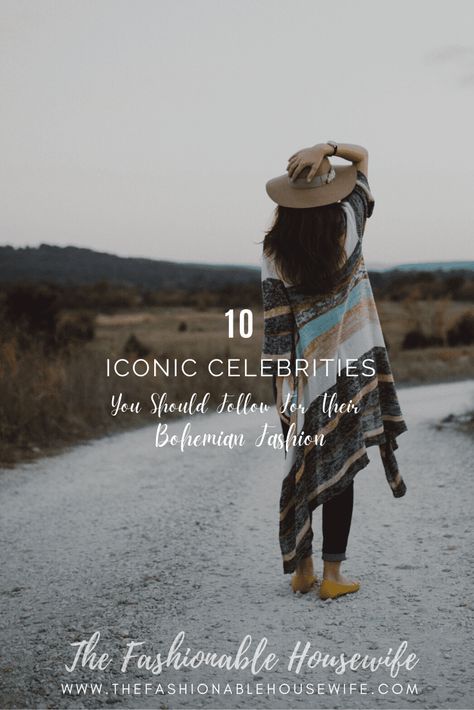 10 Iconic Bohemian Style Celebrities You Should Follow • The Fashionable Housewife Bohemian Winter Outfits Boho Chic, Bohemian Winter Outfits, Boho Glam Fashion, Edgy Jacket, Bohemian Winter, Boho Winter Outfits, Edgy Leather Jacket, Hippie Culture, Floaty Dress