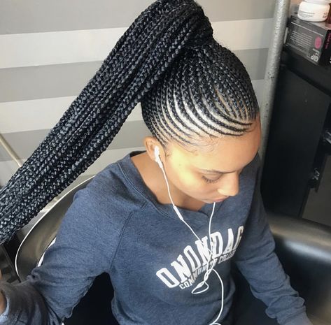 Schedule Appointment with Handsnheartss Goddess Braid Ponytail, Feed In Braids Ponytail, Trendy We Fryzurach, Braided Hair Styles, Braids Ponytail, Cornrow Braids, Feed In Braids Hairstyles, Feed In Braids, African Hair Braiding Styles