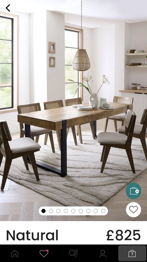 Metal Leg Dining Table, Living Dining Room Ideas, Kitchen Design Centre, Mountain Villa, 8 Seater Dining Table, Brown Living Room Decor, Diner Table, Simple Dining Table, Dining Seating