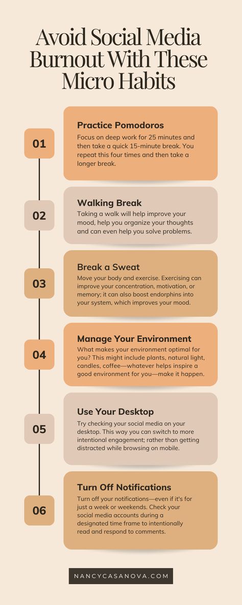 Avoid Social Media, Micro Habits, Perfectionism Overcoming, Content Calendar Template, Hustle Culture, Mental Energy, Good Environment, Media Management, Boost Your Energy