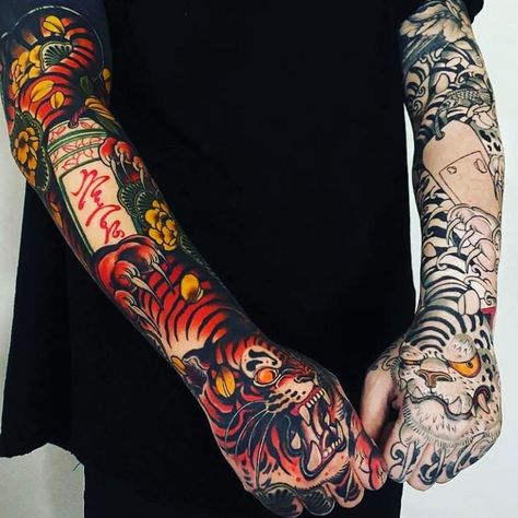 Tattoos ink design, tattoos, tattoo images, tattoo experts Hand Tattoos Japanese, Traditional Japanese Tattoo Sleeve, Tattoos Japanese, Learn To Tattoo, Funky Tattoos, Tattoo People, Half Sleeve Tattoos For Guys, Fire Tattoo, Japanese Sleeve Tattoos