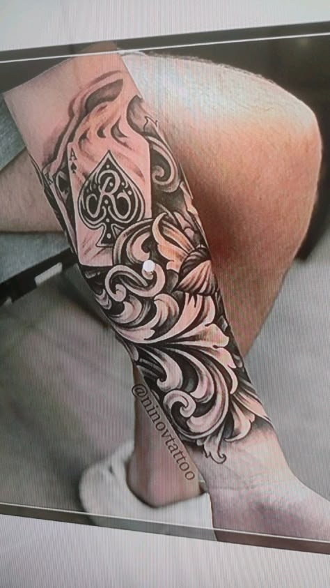 Guy Tattoos Ideas Men Arm, Blue Collar Tattoos For Men, Tooled Tattoo Sleeve, Tattoo Leather Art, Unique Western Tattoos For Women, Men’s Full Arm Sleeve Tattoos, Western Leather Work Tattoo, Western Tattoo Filler, Men’s Sleeve Tattoo Country