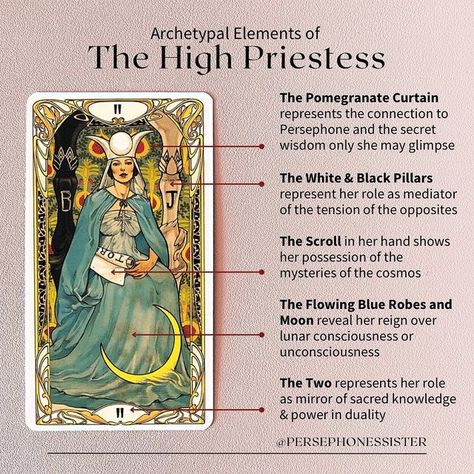 The High Priestess Tarot Card, Priestess Tarot Card, The High Priestess Tarot, High Priestess Tarot, 11 11 Make A Wish, Tarot Reading Spreads, Tarot Interpretation, Tarot Significado, Tarot Cards For Beginners