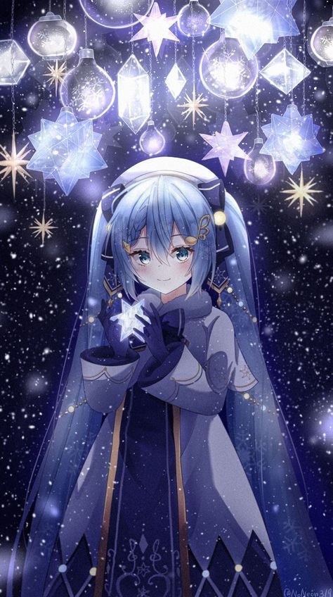 Anime Snow, Snow Miku, Christmas Anime, Kagamine Rin And Len, Miku Hatsune Vocaloid, Anime Christmas, Miku Vocaloid, Miku Hatsune, Airbrush Art