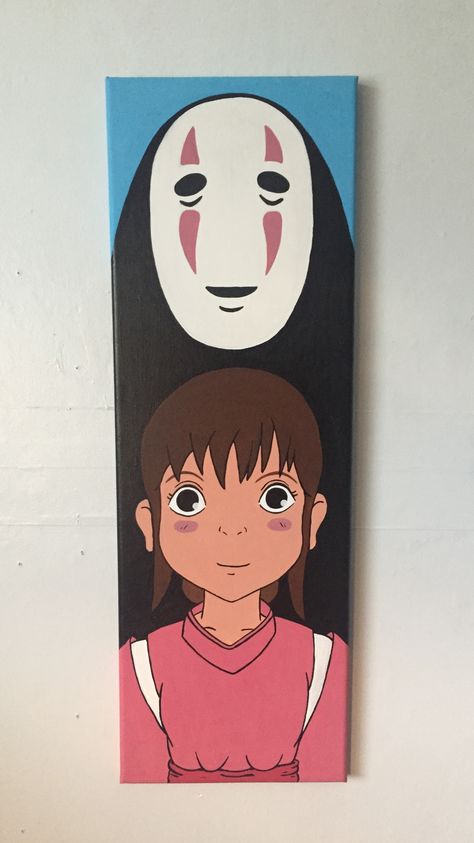 Gibli Studio Painting Ideas, Painting Ideas Studio Ghibli, Gibli Painting Idea, Easy Anime Painting Ideas, Painting Ideas On Canvas Studio Ghibli, Anime Painting Ideas, Studio Ghibli Art Acrylic, Painting Ideas 2023, Anime Painting