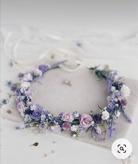 Lavender Flower Crown, Flower Crown Flower Girl, Flower Hair Accessories Wedding, Purple Stuff, Purple Flowers Wallpaper, Purple Accessories, Wedding Purple, Flower Girl Crown, Girls Crown