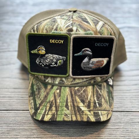 🚨FARM FRESH DROP🚨 It ain’t what you think, unless what you think is a bait and switch. Then it’s exactly what you think. That’s right; two patches, one hat, no ducks. This one’s gonna bring ’em right to ya. Then all you gotta do is shoot your shot. 🧢: Better Duck #goorin #itsagoorin #goorinworld #appexclusive #duck #decoy #shoot Bait And Switch, Hunting Season, Camouflage, Ideal Gift, Trucker Hat, Accessories Hats, Mens Accessories, Man Shop, Gifts