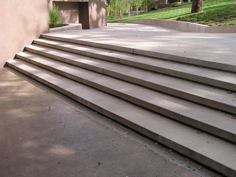 Sand Finishes / Acid Washed | Surface Solutions Concrete SF Bay Area - Marin - Fresno CA Sand Finish Concrete, Acid Wash Concrete, Backyard Lounge, Acid Concrete, Concrete Exterior, Gray Concrete, Exterior Stairs, Concrete Pool, Concrete Steps