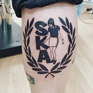 Skinhead Tattoos, Ska Music, Skinhead Fashion, Laurel Leaves, Music Tattoo, Skin Art, Neck Tattoo, Leaf Tattoos, Tattoo Art