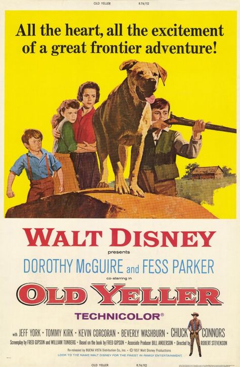 Old Yeller - this was one of the few movies we owned when I was little, so I watched it over and over... Unique Fridge, Old Yeller, Vintage Films, Walt Disney Movies, Old Movie Poster, Disney Movie Posters, Disney Presents, Dog Movies, Old Movie