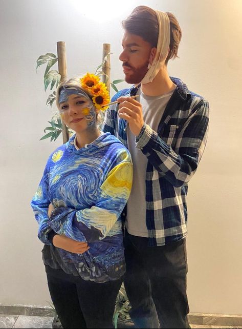 Halloween Couple, Couple Costumes, Starry Night Van Gogh, Couple Halloween, Couple Halloween Costumes, Couples Costumes, Van Gogh, Starry Night, Halloween