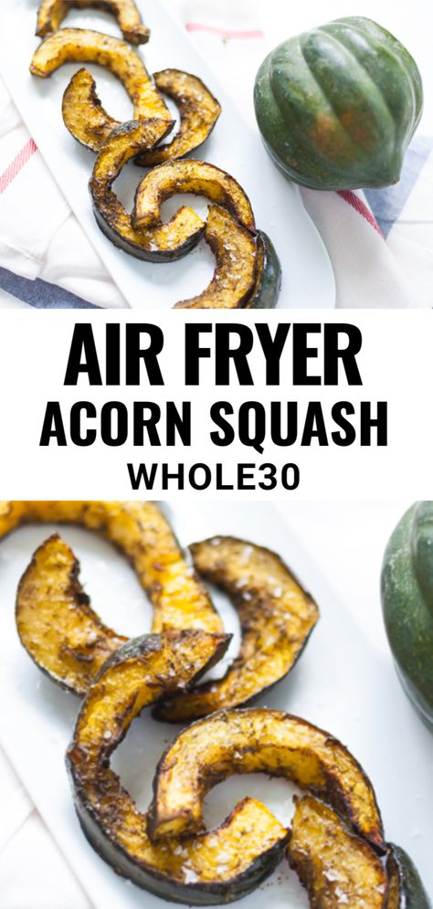 Paleo Air Fryer, Air Fryer Acorn Squash, Squash Fries, Keto Holiday Recipes, Autumn Side Dishes, Acorn Squash Recipes, Asparagus Recipes, Keto Holiday, Healthy Fall