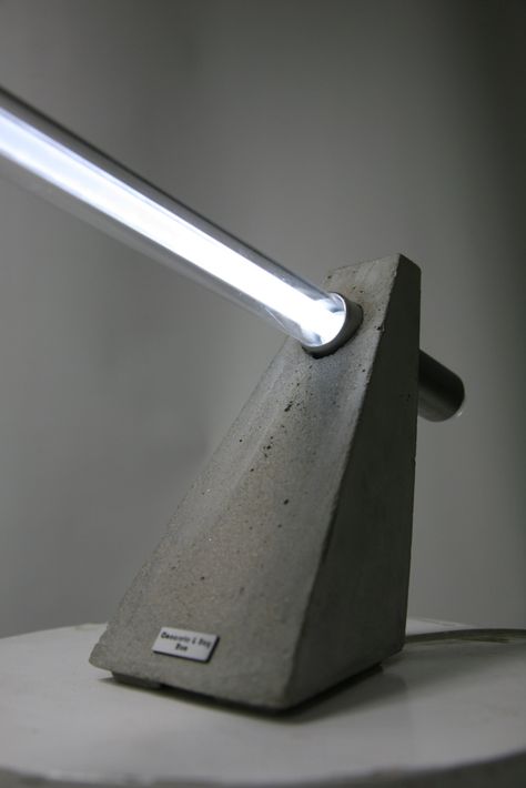 HOLY LIGHT desk lamp by Ruobing Chen at Coroflot.com Lampe Industrial, Diy Luminaire, Drukarka 3d, Concrete Light, Light Desk, Concrete Lamp, Concrete Sculpture, Lamp Desk, Concrete Furniture