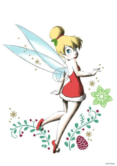 Christmas Tink Art Of Disney Fairies, The Art Of Disney Fairies, Tinkerbell Wallpaper, Tinkerbell Pictures, Art Of Disney, Princesas Disney Anime, Tinkerbell And Friends, Tinkerbell Disney, Classic Disney Characters