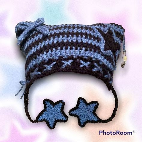 Crochet Hat Inspiration, Quick Things To Crochet, Cat Hat Crochet, Crochet Cat Beanie, Crochet Tutorial For Beginners, Cap Crochet, Crochet Cat Hat, Crochet Beanies, Crochet Fairy