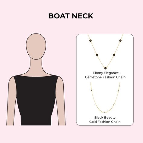 Heard about necklace layering? Well, we can say it was established for such necklines. Rather than choosing one particular necklace for your boat-neck neckline dress, go for necklaces to layer. Boat Neck Wedding Dress Hairstyle, Jewelry For Boat Neck Dress, Boat Neckline Pattern, Fashion Etiquette, Neckline Guide, Body Progress, Boat Neckline Dress, Boat Neck Wedding Dress, Neck Patterns