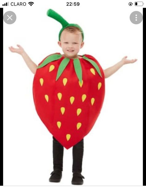 Food Costumes For Kids, Strawberry Costume, Fruit Costumes, Toddler Fancy Dress, Motto Party, Food Costumes, Costume For Kids, Preschool Arts And Crafts, Star Wars Baby