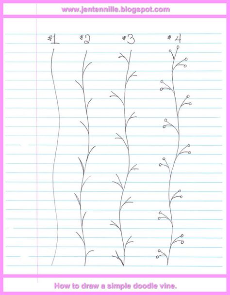 How To Draw A Simple Doodle Vine Easy Branch Drawing, Easy Vine Drawings, Vine Doodles Simple, Easy Vine Painting, Fun Borders To Draw, Simple Scroll Design, Flower Vine Drawing Simple, Easy Borders To Draw, How To Draw A Vine