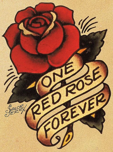 Sailor Jerry Flash, Sailor Jerry Tattoo Flash, Old School Rose, Sailor Jerry Tattoo, Tato Flash, Tato Tradisional, Jerry Tattoo, Hawaiian Tattoos, Sailor Tattoos