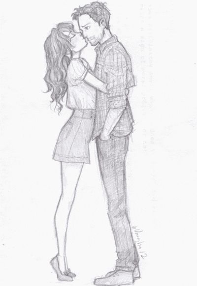 Cute Couple Sketches, Pencil Drawings Of Love, Nick And Jess, Couple Sketch, Pencil Drawings Easy, Cute Couple Drawings, Couple Drawings, A Pencil, Drawing Videos