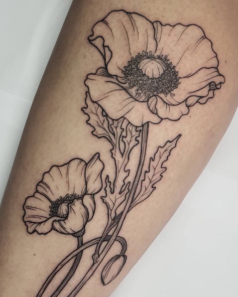 AMOS on Instagram: “Poppies 🌹  I'm now booking for Feb. & March. For appoinments/info please DM or email at info@janwillemtattoo.com  Thanks! ✌ -  #poppy…” Big Poppy Tattoo, Poppy Flower Sleeve Tattoo, Poppy Sleeve Tattoos For Women, Iris And Poppy Tattoo, Art Deco Poppy Tattoo, Vintage Poppy Tattoo, Anemone Flower Tattoo, Chaotic Tattoo, Vintage Botanical Tattoo