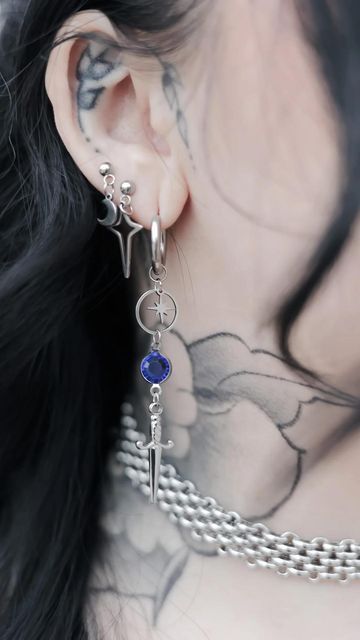 Fantasy Ethereal, Alt Egirl, Ethereal Jewelry, Fantasy Earrings, Egirl Fashion, Fashion Goth, Ethereal Aesthetic, Aesthetic Gift, Stretched Ears