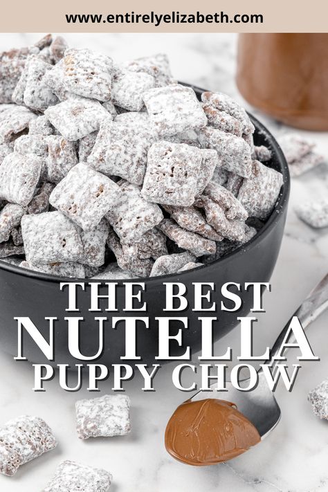 Poppy Chow Recipes, Puppy Chow Gift Packaging, Vegan Puppy Chow, Maple Puppy Chow, Nut Free Puppy Chow, Pumpkin Puppy Chow, Peanut Free Puppy Chow, Nutella Puppy Chow Recipe, Packable Snacks