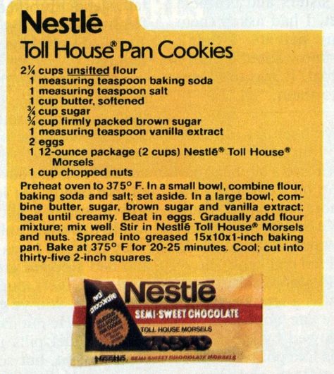 Toll House Pan Cookie Recipe, Nestle Toll House Pan Cookies, Tollhouse Cookie Bars, Chocolate Chip Pan Cookies, Tollhouse Cookie Recipe, Chocolate Chip Cookie Bar Recipe, Nestle Toll House Cookies, Tollhouse Chocolate Chip Cookies, Tollhouse Cookies