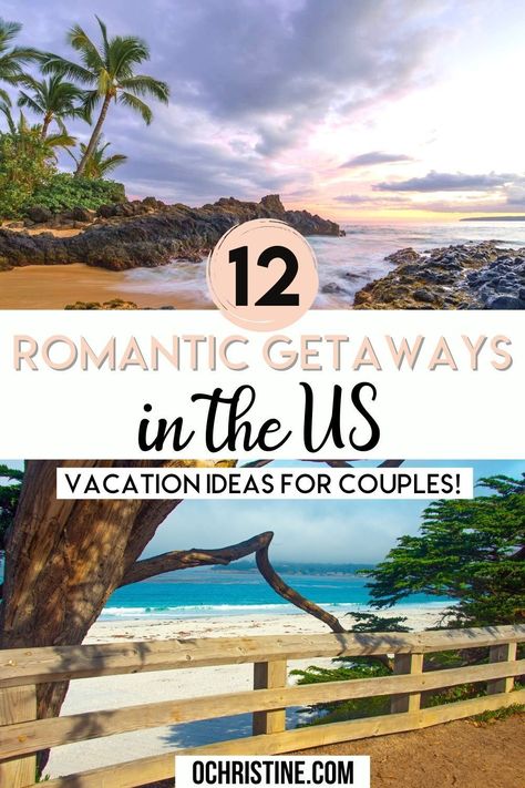 Romantic Getaways In The Us, Us Vacation Ideas, Best Us Vacations, Vacation Ideas For Couples, Best Vacations For Couples, Us Couple, Weekend Getaways For Couples, Adventure Summer, Vacations In The Us