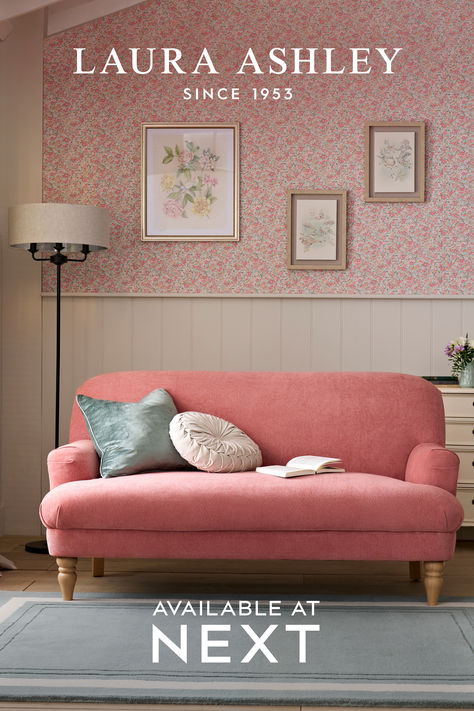 Pink sofa living room