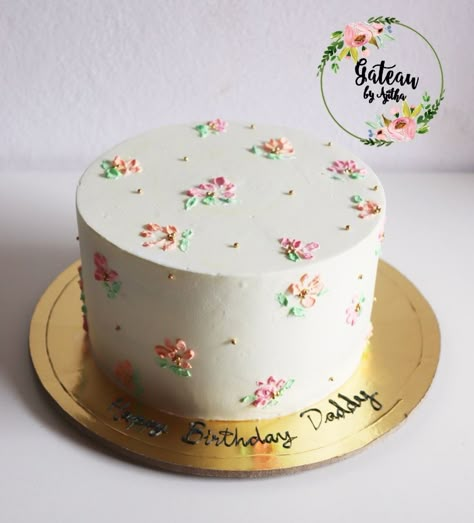 Simple pallette knifed painted Rasmalai cake by Gateau by Ajitha Cake Minimalist, Rasmalai Cake, Minimalist Cake, Pastel Cakes, Simple Cake Designs, Gateaux Cake, A Birthday Cake, Simple Birthday Cake, Cake Decorating Videos